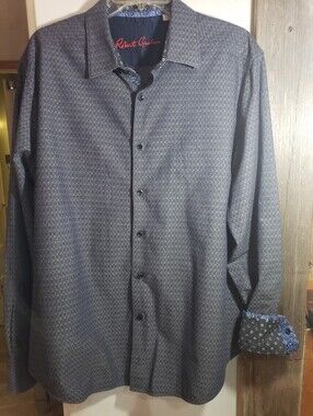 Robert Graham XL Charcoal Gray Button Down Shirt